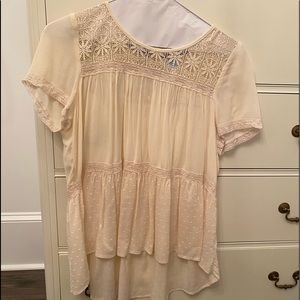 Creme lace top
